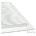 thumbnail image 2 of 4X12 Basketweave Pattern Floor Vent Cover - White Steel - Metal Grille for Floors, Walls, and Ceilings. Features an Underside ; with Mounting Holes | BWL16-614-SWH, 2 of 8