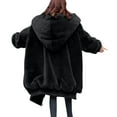 thumbnail image 4 of Women's Oversized Fluffy Faux Fur Coat Long Sleeve Hooded Winter Jacket with Pockets Warm and Stylish Outerwear, 4 of 5