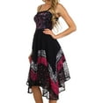 thumbnail image 3 of Sakkas Aphrodite Embroidered Batik Dress - Navy / Pink - OS, 3 of 4