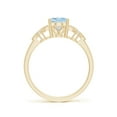 thumbnail image 2 of ANGARA Natural Vintage Style Oval 1 ct Aquamarine Ring with Diamonds in 14K Yellow Gold for Women (Size-8x6mm) | March Birthstone, Anniversary, Jewelry Gift for Women | Natural Aquamarine Ring, 2 of 9