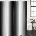 thumbnail image 3 of Black White Waterproof Fabric Shower Curtain,Gradient Gray Monochrome Minimalist Stripe Waterproof Fabric Shower Curtain for Bathroom Curtains Bathtubs Shower Curtains with 12 Hooks Long 72x78in, 3 of 8