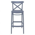 thumbnail image 3 of Pemberly Row Contemporary Indoor Outdoor Bar Stool Dark Gray, 3 of 5
