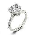 thumbnail image 5 of Blue Jewel Prong Set 1.9 Ct Heart Cut Lab Created Diamond Ring - Silver 14K White Gold Plated Ring - Heart shape Diamond Rings for Her - Heart Solitaire with Round Accent Diamond Rings for Women's, 5 of 9