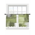 thumbnail image 2 of Abstract Art Sheer Curtains 45 Inches Long 2 Panels Sage Green Mottled Color Block Oil Painting Light Filtering Semi Sheer Window Curtains Drapes for Bedroom Living Room 52"x45", 2 of 7