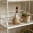 thumbnail image 6 of Resin Chicken Figurine Set, Farmhouse Hen Decor, Hand-Painted Sturdy Non-Fade, Country Style Cute Desk Ornament for Rustic Kitchen Shelf, 6.3x4.72x3.94in, 6 of 6