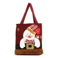 thumbnail image 2 of Gnmfd Christmas Holiday Candy Gift Bag with Santa Snowman Reindeer Design, Large Capacity Drawstring Tote for Treats, Cookies, Chocolates, Party Favors, Reusable Christmas Party Decor, 2 of 4