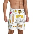 thumbnail image 3 of Rocae Home Cooking for Men's Soft Sleep Pajama Shorts, Waistband and Pockets, 3 of 9