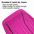 thumbnail image 2 of 2Pcs Pink 36-Inch Kids Snow Sled, Downhill Racer Toboggan with Tow Rope & Grips for Outdoor Fun, 2 of 8