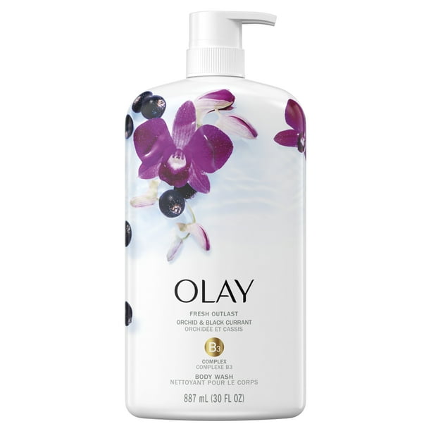 Olay Fresh Outlast Body Wash, Orchid & Black Currant, 30 fl oz