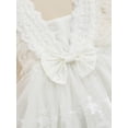 thumbnail image 6 of Qmyliery Baby Girls Dress, White Square Collar Sleeveless Lace Hem One-piece Gift, 6 of 8