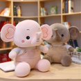 thumbnail image 4 of Elefante gris de peluche con mono acolchado, 23 cm, suave y tierno, ideal para niños y coleccionistas., 4 of 7