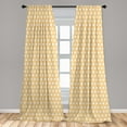 thumbnail image 5 of Ambesonne Retro Curtains, White Polka Dots Classic, Pair of 28"x95", Orange White, 5 of 5