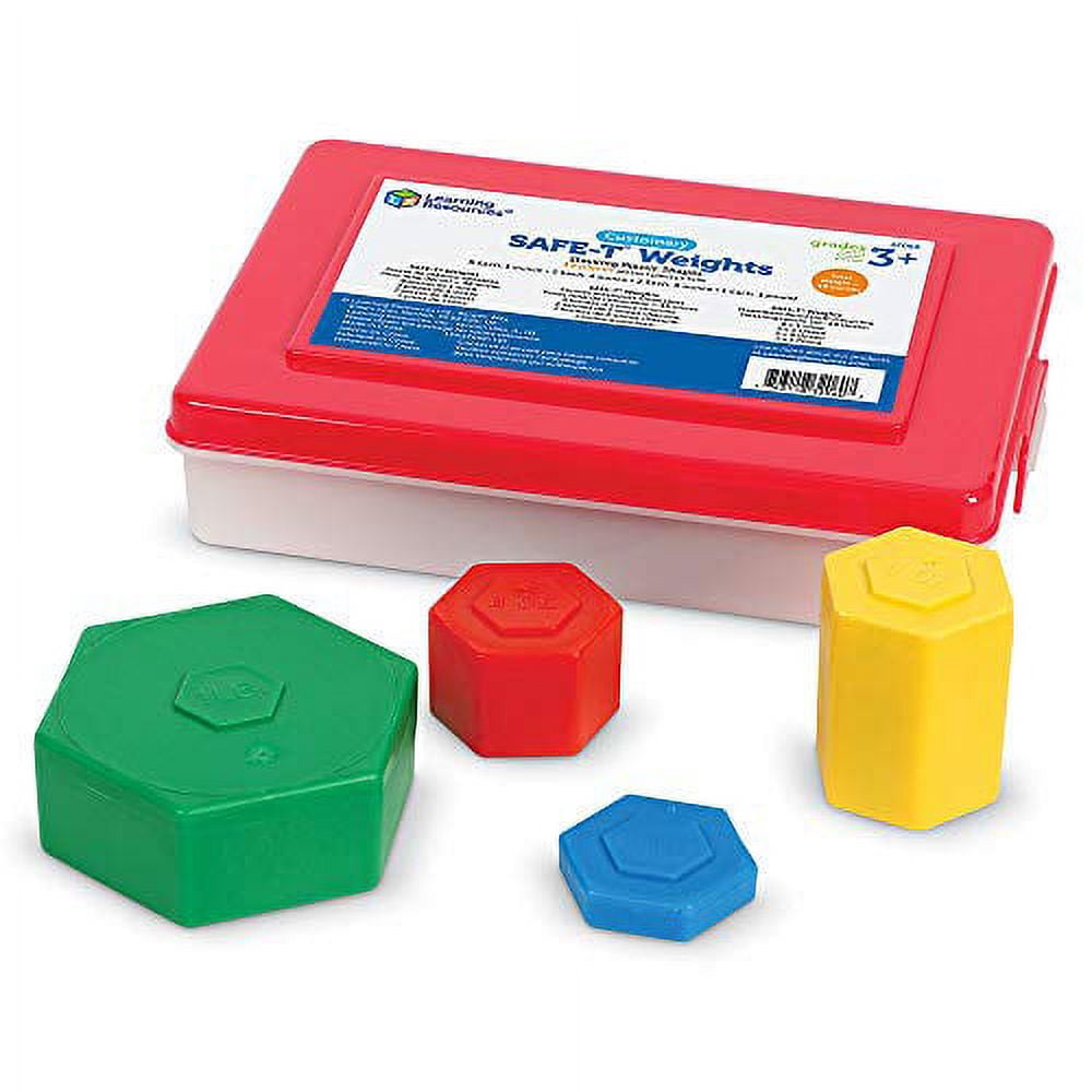 Learning Resources Weight Pax Custom Safe-T Weights, Set of 13 with Box