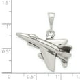 thumbnail image 2 of Sterling Silver Antiqued Jet Fighter Angled Pendant QC8626, 2 of 2
