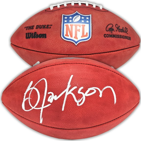 Bo Jackson Autographed Official NFL Leather Football Oakland Raiders Beckett BAS Witness 218032