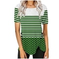 thumbnail image 2 of Liquidation d'Économies! BEFOKA T-Shirt pour Femmes Grande Taille, Hauts Blouse d'Été Décontractés pour Femmes, Blouse Décontractée Décontractée pour Femmes à Boutons Imprimée à Manches Courtes Blouse/chemise à Manches Courtes à Col Rond, 2 of 5