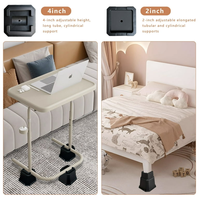 Furniture Risers, Adjustable Bed Risers Heavy Duty For Table Desk Couch Chair Sofa Cabinet Bed Legs Dorm Square Stackable Bed Raisers Blocks Lift Height