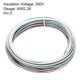 thumbnail image 3 of Cable eléctrico de 3 conductores de 28 AWG Uxcell, cable de cobre estañado de 66FT, cable flexible trenzado para tiras LED, lámparas, cableado residencial, circuito de automóvil, 3 of 7