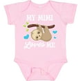 thumbnail image 3 of Inktastic My Mimi Loves Me with Sloth and Hearts Boys or Girls Baby Bodysuit, 3 of 5