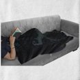 thumbnail image 6 of Alice in Wonderland Soft Flannel Fleece Throw Blanket, Alice Sitting on Branch and Chescire Cat in Darkness Cartoon Style, Cozy Plush for Indoor and Outdoor Use, 50" x 60", Multicolor, by Ambesonne, 6 of 6