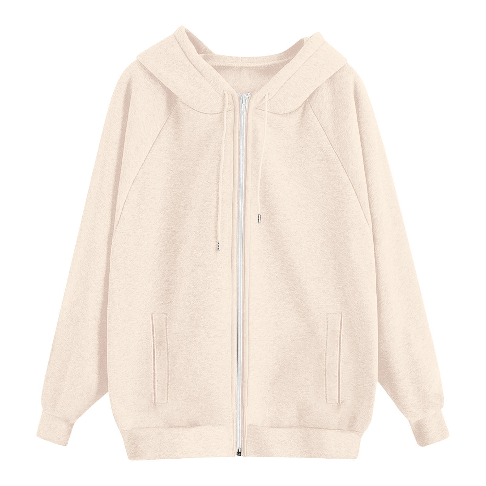 Abomasnow Womens Hoodies Plus Size Zipper Up Hooded Sweatshirts Lightweight Long Sleeve Solid Jacket Coat S-3XL