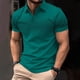 thumbnail image 2 of Camisas de Manga Larga para Hombres Suéter Cremallera Impresión Solapa Cuello, Blusa Casual para el Invierno, 2 of 6