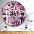 thumbnail image 2 of DesignArt Grunge Love Grande Horloge Murale Carrée, 2 of 2