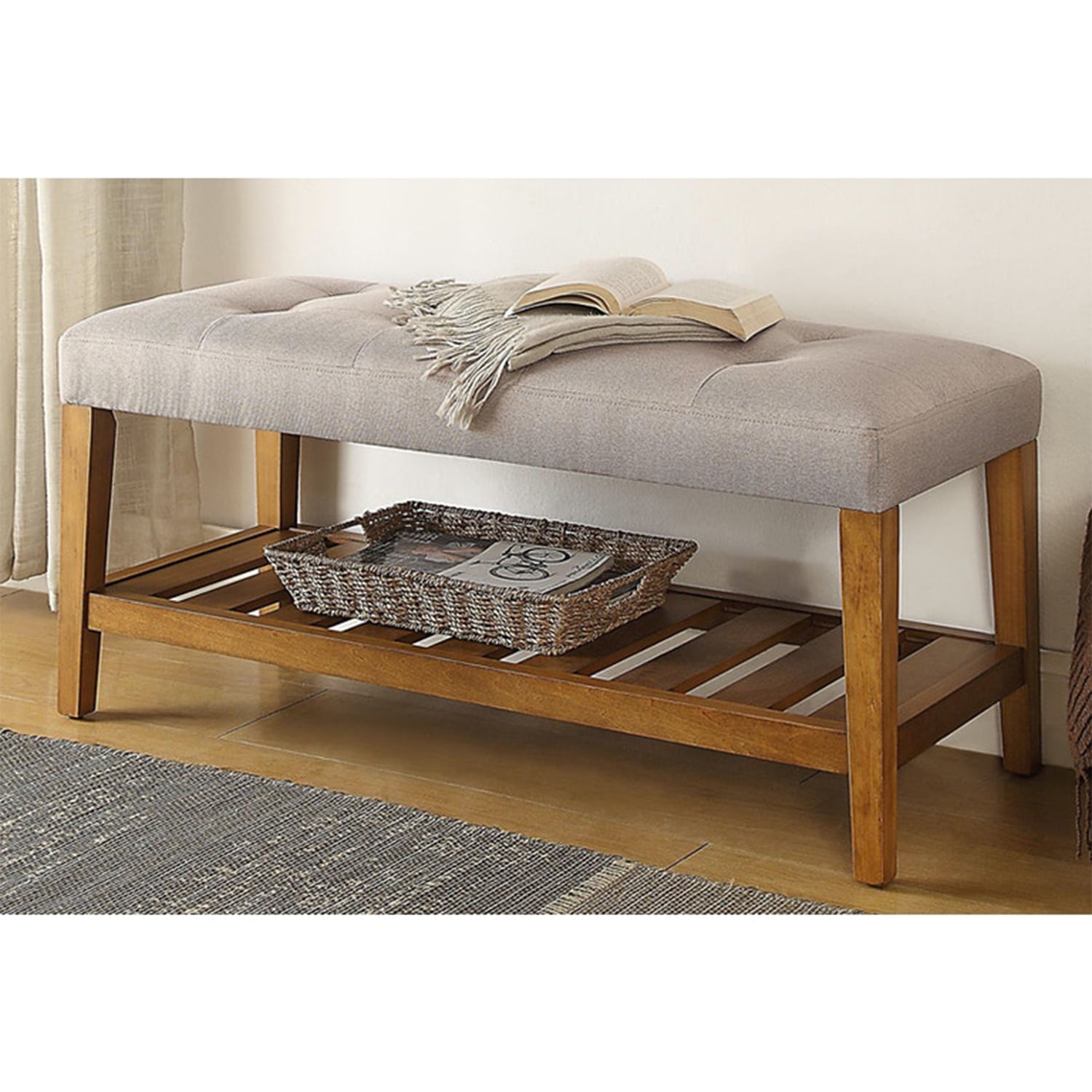 Charla Bench in Beige Oak