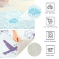 thumbnail image 3 of Yayeee Bath Rug for Bathroom Floor Non Slip Contour Fluffy Soft Absorbent Mat, 20"x24", Purple Birds, 3 of 7