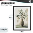 thumbnail image 4 of Stupell Industries Rustic Lodge Vase of Olive Branches Black Framed Print Under Glass, 14 x 20, by Creative Studio, 4 of 8