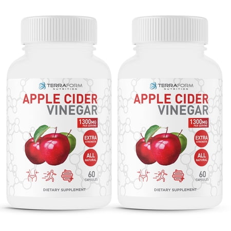Pure Apple Cider Vinegar Capsules – 2 Pack - 1300mg – Supports Weight Loss, Detox, Cleanse - Increased Metabolism & Energy, Improved Digestion – Natural & Potent – 2 Month