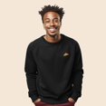thumbnail image 3 of Dalix Pizza Embroidered Crewneck Fleece Sweatshirt Pullover Mens in Black 2XL XX-Large, 3 of 5