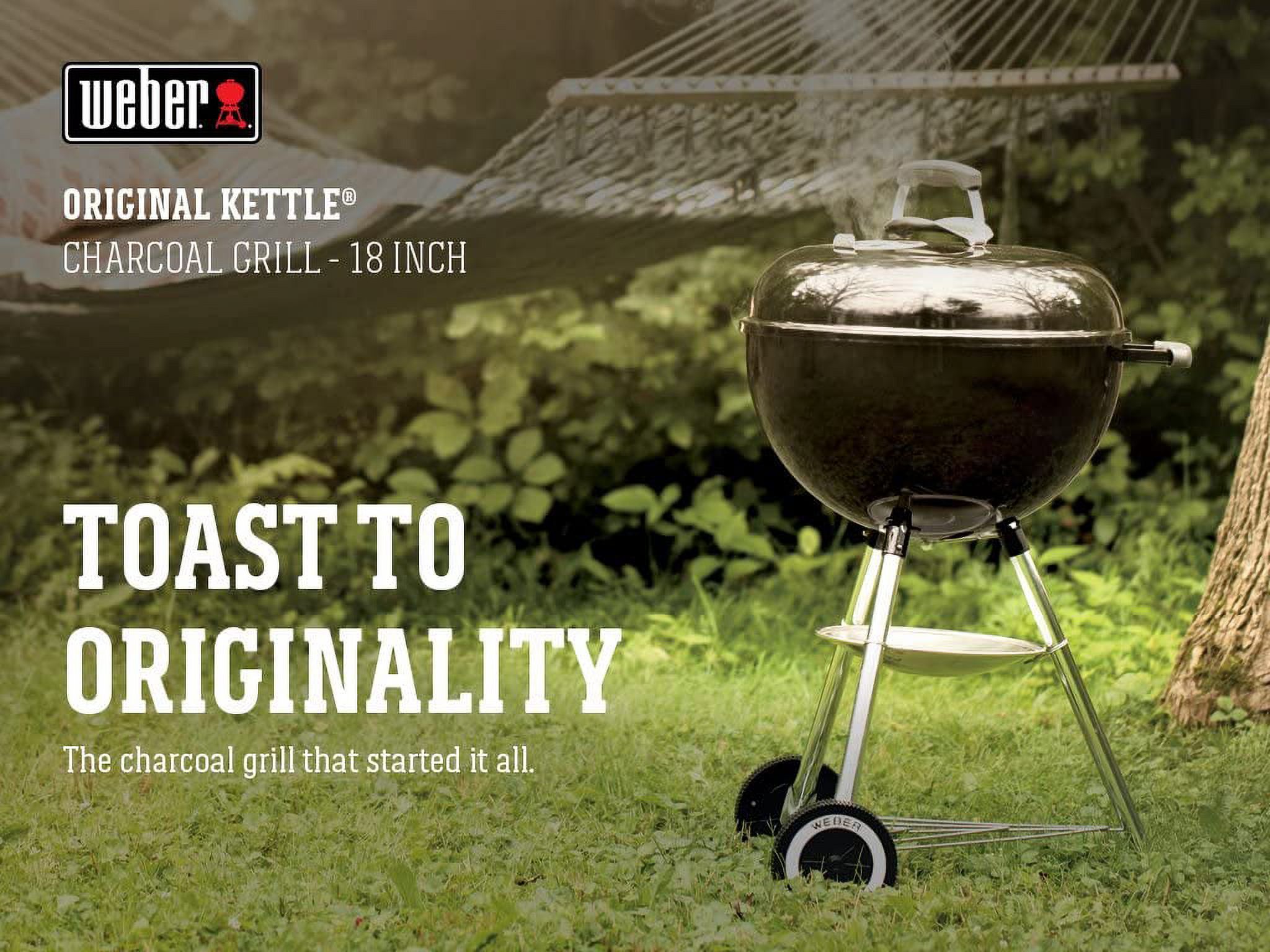 WEBER 18 In. Original Kettle Charcoal Grill In Black - image 2 of 3