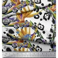 thumbnail image 2 of Soimoi Moss Georgette Fabric Animal Skin & Wild Flower Print Sewing Fabric Yard 42 Inch Wide, 2 of 3