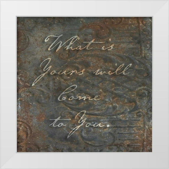 Sommers, Mindy 26x26 White Modern Wood Framed Museum Art Print Titled - What is Yours