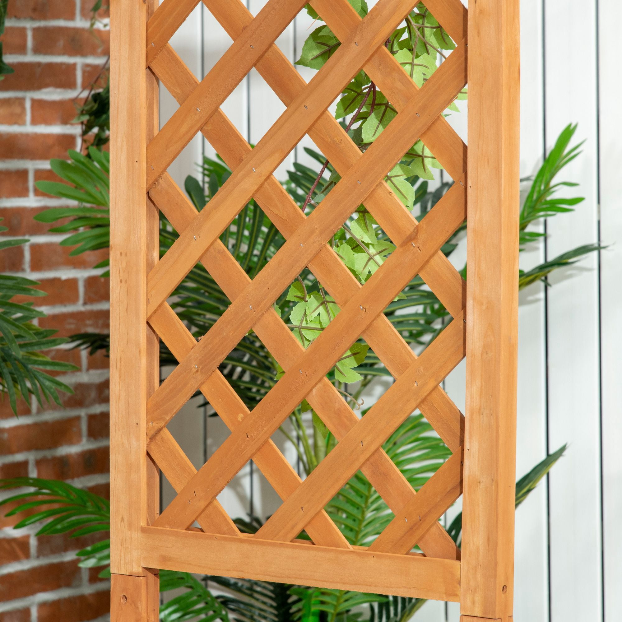 63IN Wooden Arch Arbor Garden Bench with Trellis and Pergola Outdoor Seating for Patio Wedding Party Decor