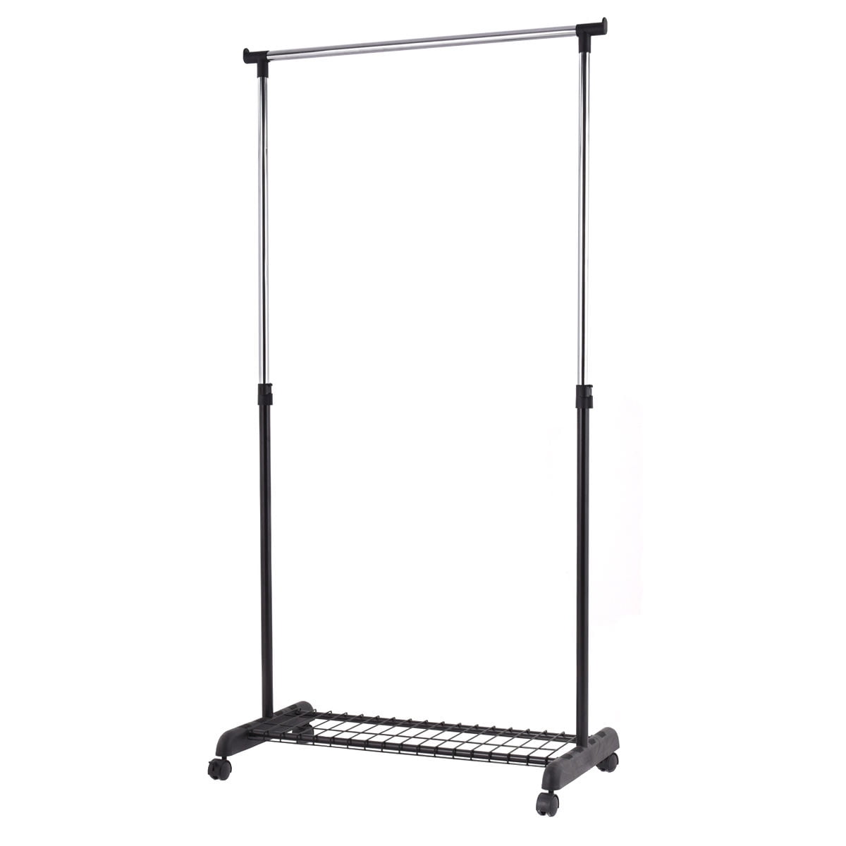 Goplus Portable Adjustable Rolling Heavy Duty Garment Rack with Single
