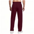 thumbnail image 6 of Casual Lined Pants, Winter Thermal Trousers, Straight Loose Fit, Comfortable Athletic Wear, Solid Drawstring Waist, Plain Comfy Trousers for Fall & Winter, 6 of 6