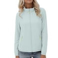 thumbnail image 2 of Zedker Women's Zip-Up Jacket Lightweight Insulated Hiking Jackets Full Zip Winter Coats with Pockets,Plus Size Mint GreenL, 2 of 6