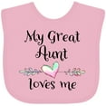 thumbnail image 3 of Inktastic My Great Aunt Loves Me Heart Boys or Girls Baby Bib, 3 of 4