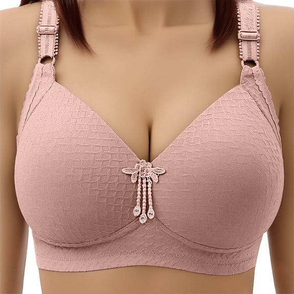 Plus Size Everyday Bras for Women, Soft Support No Underwire Bralettes, Full Cup Adjustable Straps Brassiere