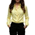 thumbnail image 2 of Nowekniz Women's Long-Sleeve Plaid Shirt With Collar, 2 of 5