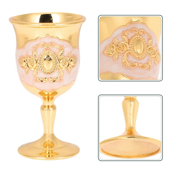 ULTNICE Drinking Goblet Zinc Alloy Vintage Water Goblets for Friends with Good Taste 1Set
