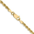 thumbnail image 6 of Auriga Fine Jewelry 14K Yellow Gold 2.75mm Lightweight Rope Chain Bracelet 7 inch for Women, 6 of 6
