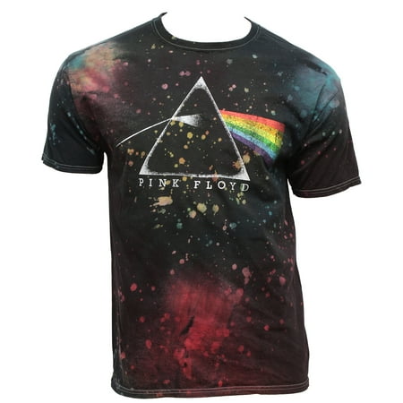 Pink Floyd Men's Dark Side Of The Moon Prism Splatter Dye Adult T-Shirt (Sm)