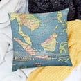 thumbnail image 2 of BANET  Phillipine Throw Pillow Cushion Cover, Philippines Administrative Political Map Cities and Seas Cartography Themed, Zippered Double-Side Digital Print Decor 18x18in, 2 of 5
