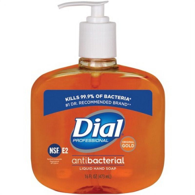 Dial Original Gold Antimicrobial Liquid Soap 16 fl oz 473.2 mL Pump Bottle Dispenser Bacteria Remover Kill Germs Hand Skin Gold 1 Each Bundle of 5 Each Walmart