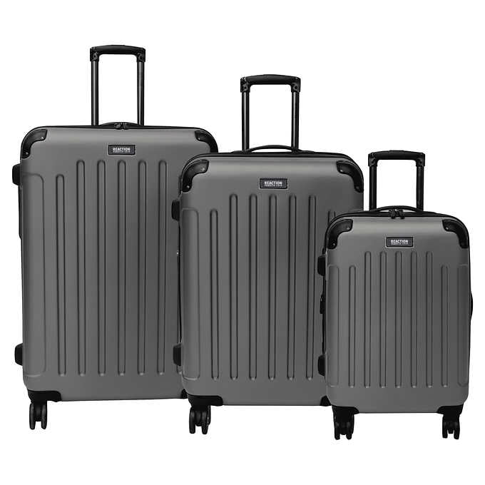 Kenneth Cole Reaction Renegade 3 piece Expandable Luggage Set Silver Walmart