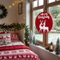 thumbnail image 3 of Welcome Sign for Front Door, Merry Christmas Round Metal Wall Art Wreaths, Red Xmas Elk Seasonal Winter Holiday Outdoor Indoor Wall Hanging Sign for Porch Decor Housewarming Gifts 11.8 Inch, 3 of 8