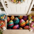 thumbnail image 4 of Tyidzon Easter Door Mat, Easter Buny Welcome Doormat, Happy Colorful Rabbit Front Door Mat Non-Slip Backing Spring Doormat for Indoor Outside Entrance Home Decor, 4 of 7